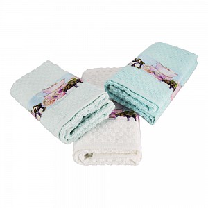 Tea flowers dárkový set - vaflové utěrky 3ks