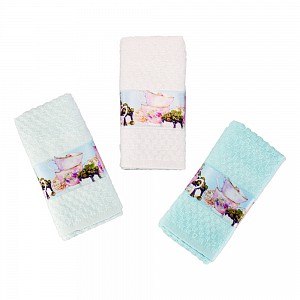 Tea flowers dárkový set - vaflové utěrky 3ks