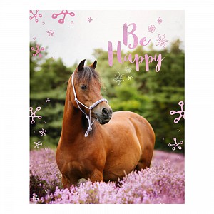 Mikroflanelová deka 120x150 Horse – Be happy