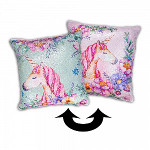 Povlak na polštářek s flitry 40x40 Unicorn II