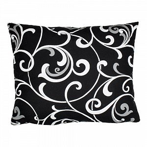 Povlak bavlněný ornament černo-bílý 70x90