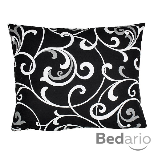 Povlak bavlněný ornament černo-bílý 70x90