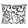 Povlak bavlněný ornament černo-bílý 70x90