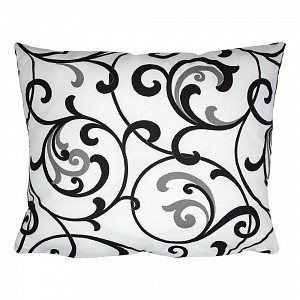 Povlak bavlněný ornament černo-bílý 70x90