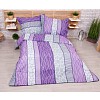 Bavlněné povlečení economy 220x200+70x90 Wild stripes fialové
