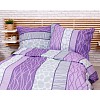 Bavlněné povlečení economy 220x200+70x90 Wild stripes fialové