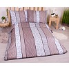 Bavlněné povlečení economy 220x200+70x90 Wild stripes hnědé