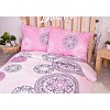 Bavlněné povlečení economy 220x200+70x90 Mandala růžové