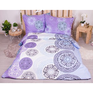 Bavlněné povlečení economy 220x200+70x90 Mandala fialové