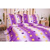 Bavlněné povlečení economy 220x200+70x90 Squares purple