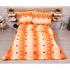 Bavlněné povlečení economy 220x200+70x90 Squares orange