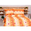 Bavlněné povlečení economy 220x200+70x90 Squares orange