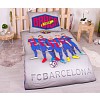 Bavlněné povlečení 140x200+70x90 FC Barcelona šedé