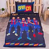 Bavlněné povlečení 140x200+70x90 FC Barcelona modré