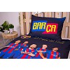 Bavlněné povlečení 140x200+70x90 FC Barcelona modré