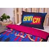 Bavlněné povlečení 140x200+70x90 FC Barcelona modré