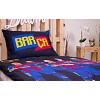 Bavlněné povlečení 140x200+70x90 FC Barcelona modré