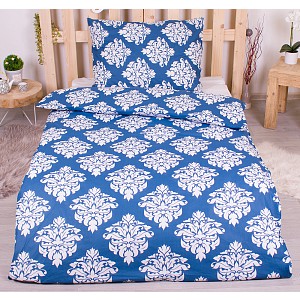 Bavlněné povlečení economy 140x200+70x90 Blue ornate