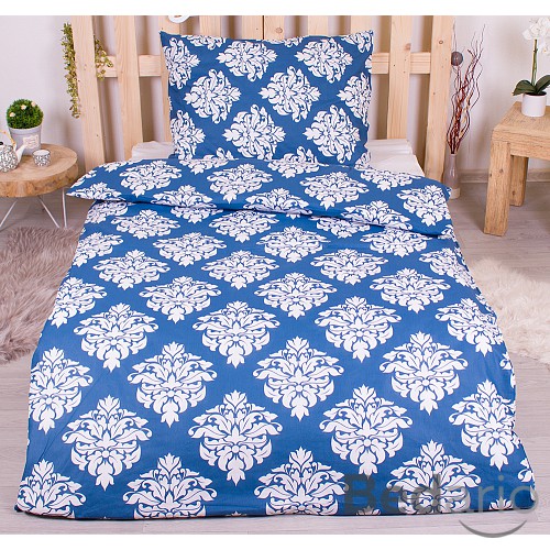 Bavlněné povlečení economy 140x200+70x90 Blue ornate