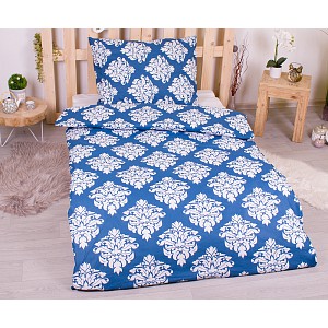 Bavlněné povlečení economy 140x200+70x90 Blue ornate