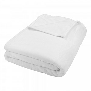 Mikroflanelová deka DeLuxe 150x200 - Bílá