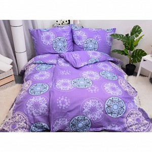 Bavlněné povlečení economy 140x200+70x90 Mandala fialové
