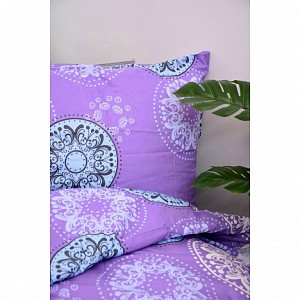 Bavlněné povlečení economy 140x200+70x90 Mandala fialové