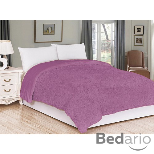 Luxusní deka s dlouhým vlasem 150x200 - Fialová