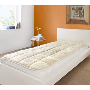 Vrchní matracová podložka s ovčí vlnou 100x200