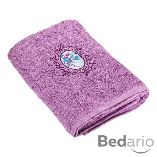 Froté osuška LIMITED - Kytice fialová