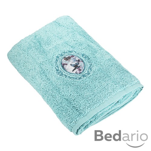 Froté osuška LIMITED - Motýli tyrkysová