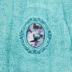 Froté ručník LIMITED - Motýli tyrkysová