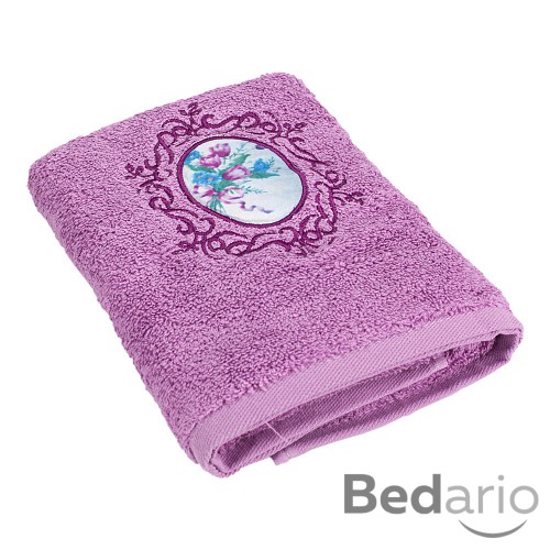 Froté ručník LIMITED - Kytice fialová