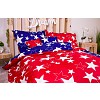 Sedmidílná sada hebkého povlečení 140x200+70x90 Red & Blue Stars