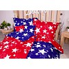 Sedmidílná sada hebkého povlečení 140x200+70x90 Red & Blue Stars