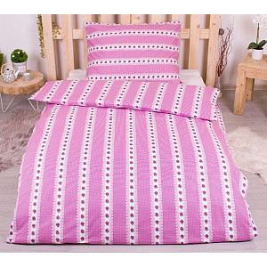 Bavlněné povlečení 140x200+70x90 Barunka fialová