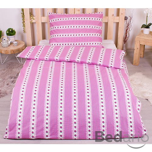 Bavlněné povlečení 140x200+70x90 Barunka fialová