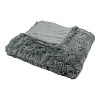 Luxusní deka s dlouhým vlasem 230x200 - Šedá