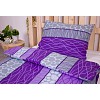 Flanelové povlečení top economy 140x200+70x90 Wild stripes fialové