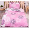 Flanelové povlečení top economy 140x200+70x90 Mandala růžové