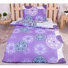 Flanelové povlečení top economy 140x200+70x90 Mandala fialové