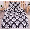 Flanelové povlečení top economy 140x200+70x90 Black ornate