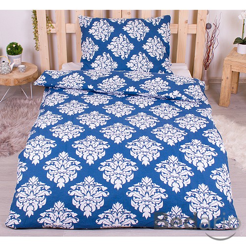 Flanelové povlečení top economy 140x200+70x90 Blue ornate