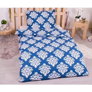 Flanelové povlečení top economy 140x200+70x90 Blue ornate