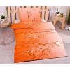 Krepové povlečení 140x200+70x90 Stromy oranžové