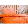 Krepové povlečení 140x200+70x90 Stromy oranžové