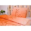 Krepové povlečení 140x200+70x90 Stromy oranžové