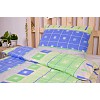 Flanelové povlečení DELUXE 140x200+70x90 Zeleno-modré nekonečno