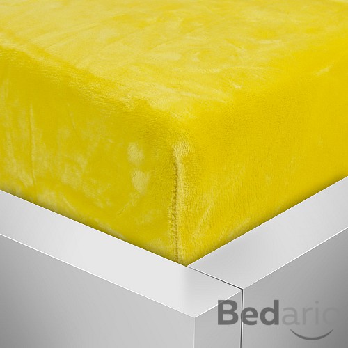 Mikroplyšové prostěradlo 220x200 Elegance - Kanárkově žlutá