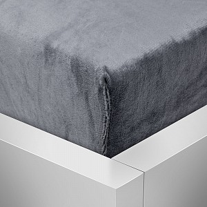 Mikroplyšové prostěradlo 220x200 Elegance - Tmavě šedá